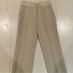 AKRIS Bergdorf Goodman Wool Mulberry Silk Trouser Dress Pants Officewear 4